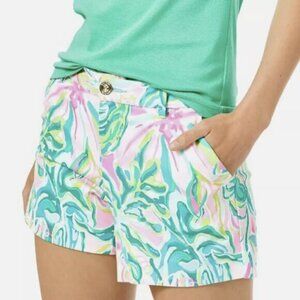 Lilly Pulitzer Callahan Shorts in One in A Melon Tropical Print Size 2